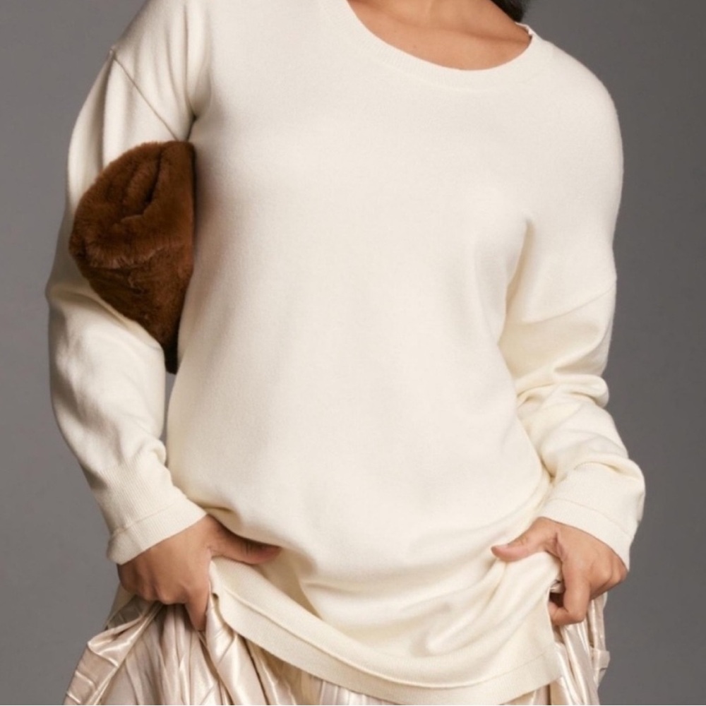 Anthropologie Pleated Twofer Sweater Dress Size Small - Picture 4 of 6